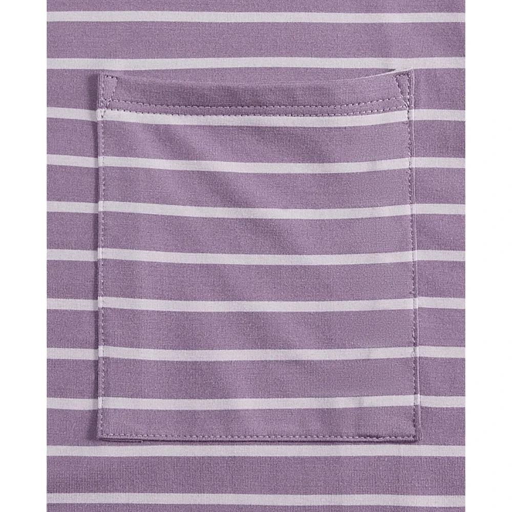 State of Day Women Short Sleeve T-Shirt Sleep Gown Grape Stripe Size XS
